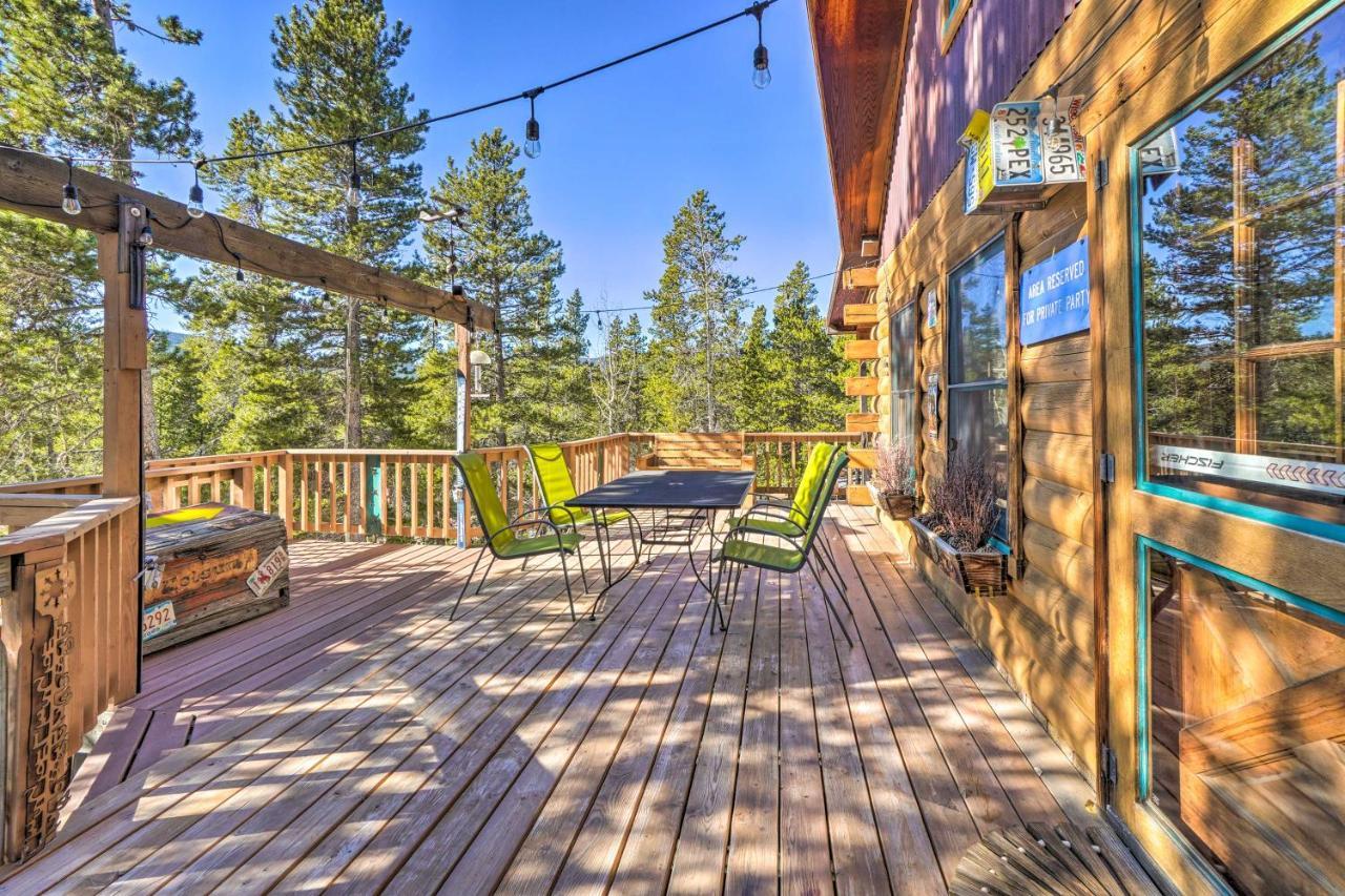 Secluded Black Hawk Log Cabin With Fire Pit! Exterior photo