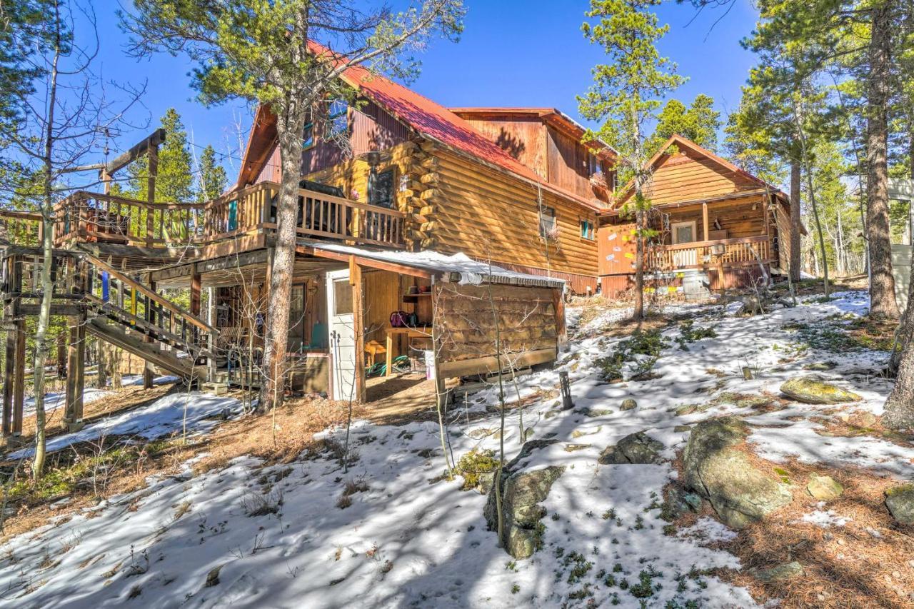 Secluded Black Hawk Log Cabin With Fire Pit! Exterior photo