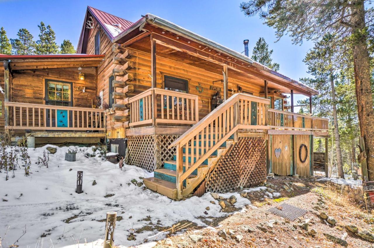 Secluded Black Hawk Log Cabin With Fire Pit! Exterior photo